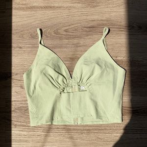 Vestique Matcha Latte Crop Tank